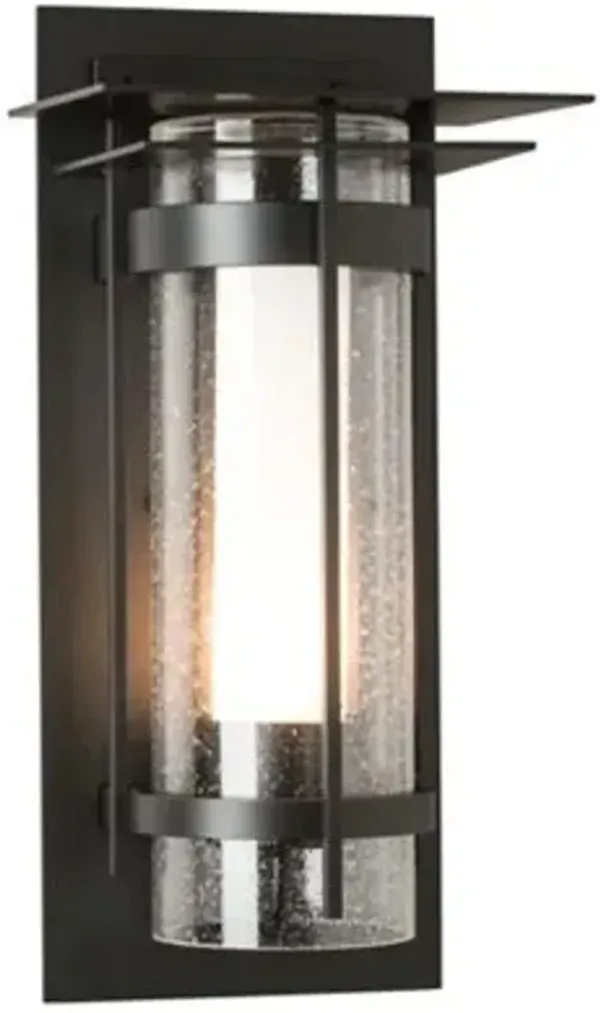 Banded Outdoor Wall Sconce with Top Plate
