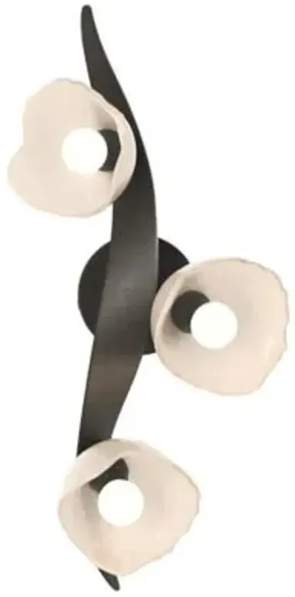 Mika 3-Light Large Wall Sconce/Semi-Flushmount