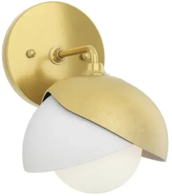 Brooklyn 1-Light Double Shade Bathroom Wall Sconce
