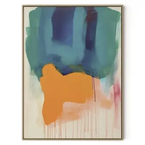 Abstracts 11 Saturated Color Framed Canvas Wall Art