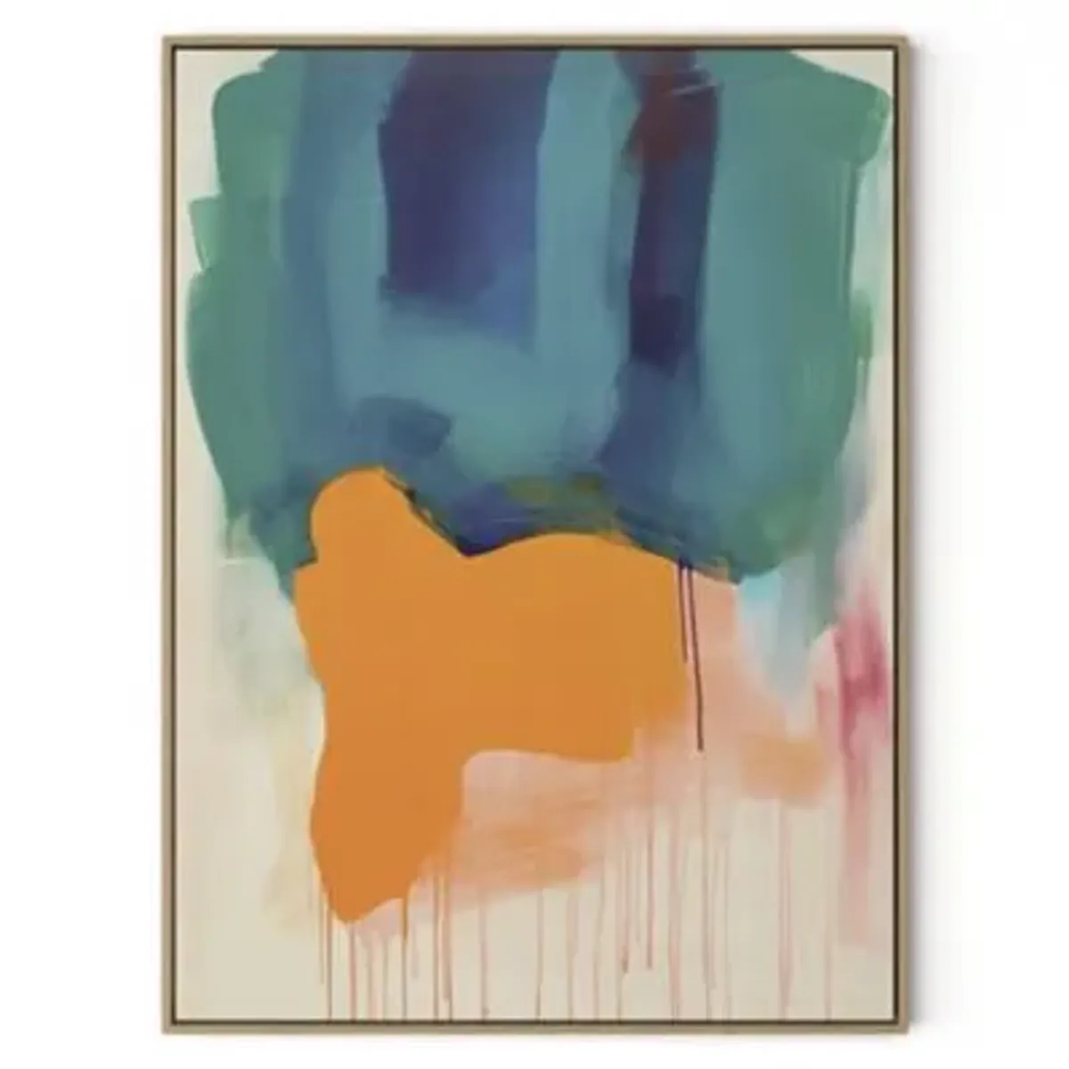 Abstracts 11 Saturated Color Framed Canvas Wall Art