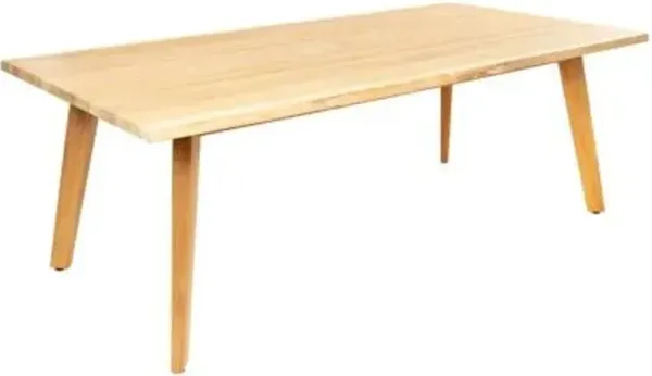 La Costa Wide Teak Plank Outdoor Dining Table
