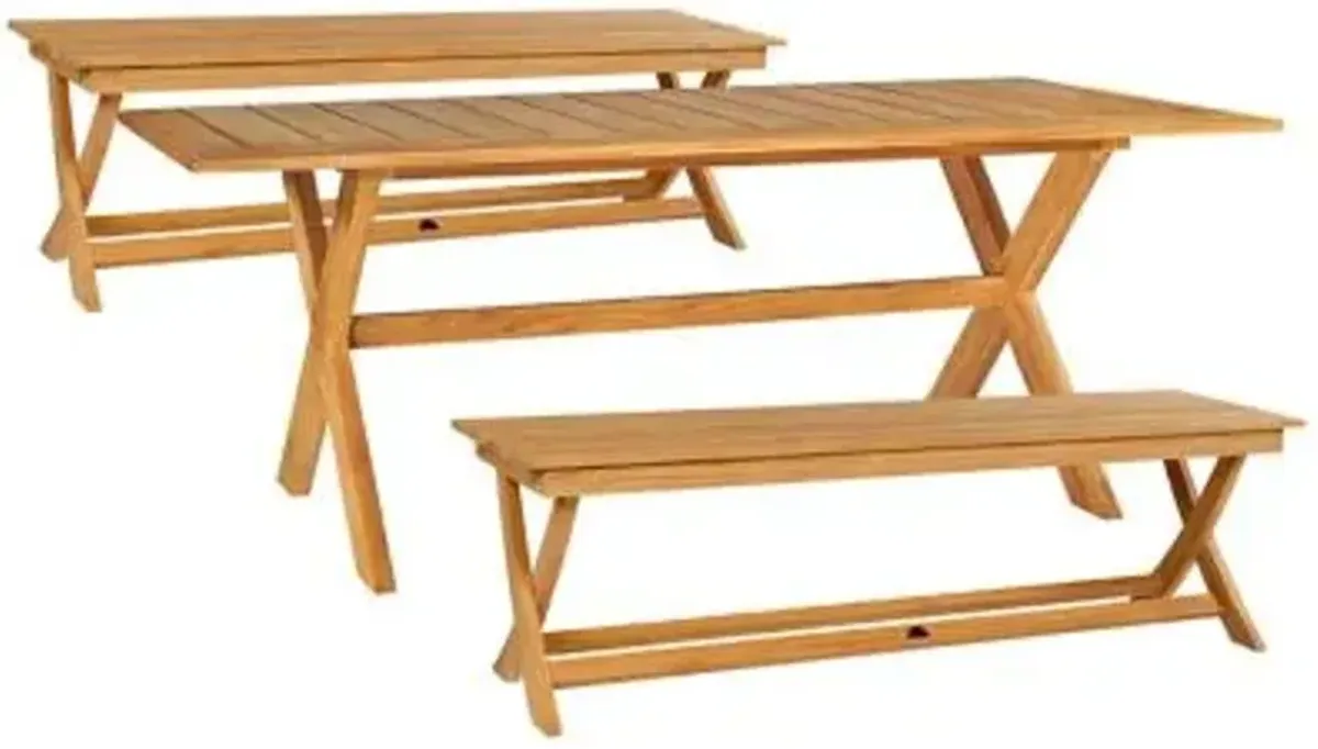 Oakville Rectangular Outdoor Teak Dining Table
