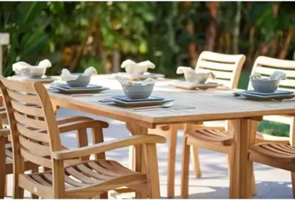 Birmingham 5-Piece Teak Square Table Outdoor Dining Set