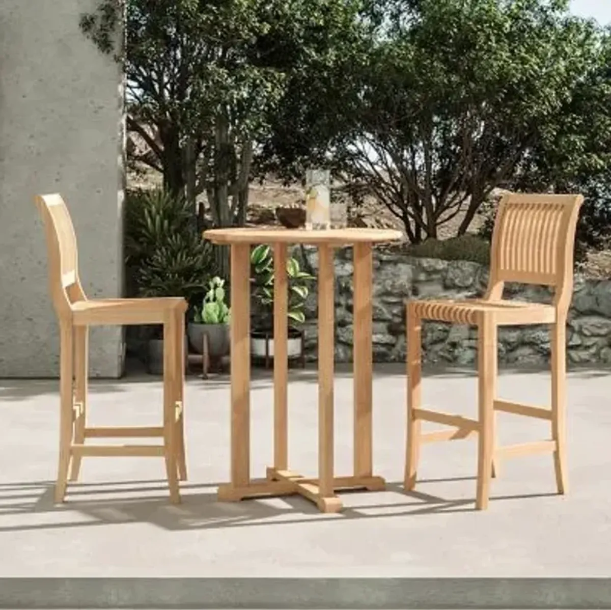 Palm 3-Piece Bar Height Outdoor Dining Set