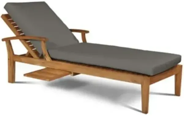 Delano Outdoor Teak Reclining Sunlounger with Cushions