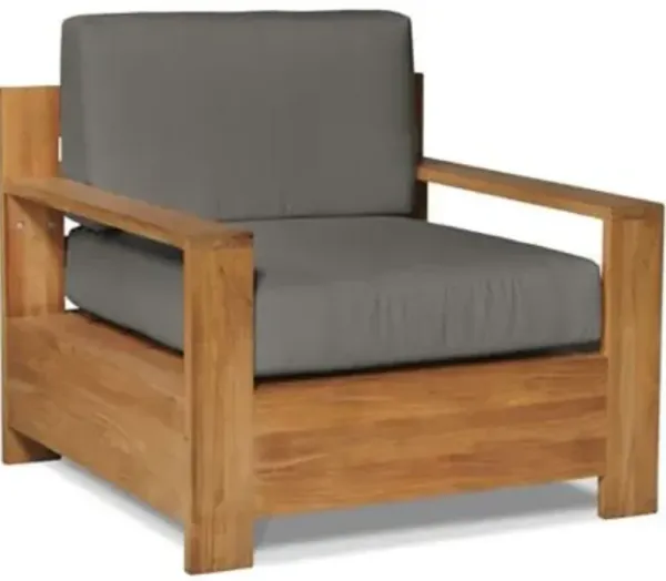 Qube Teak Outdoor Club Chair