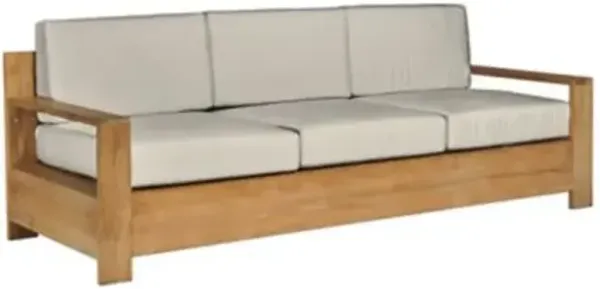 Qube Teak Outdoor Sofa