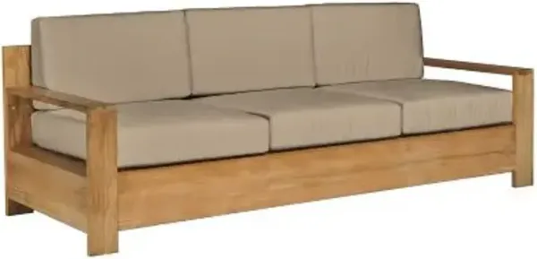 Qube Teak Outdoor Sofa