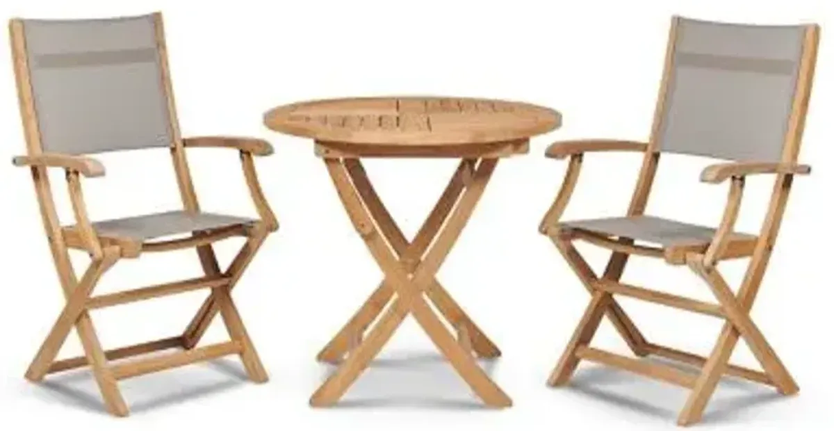 Stella 3-Piece Outdoor Dining Set with Armchairs