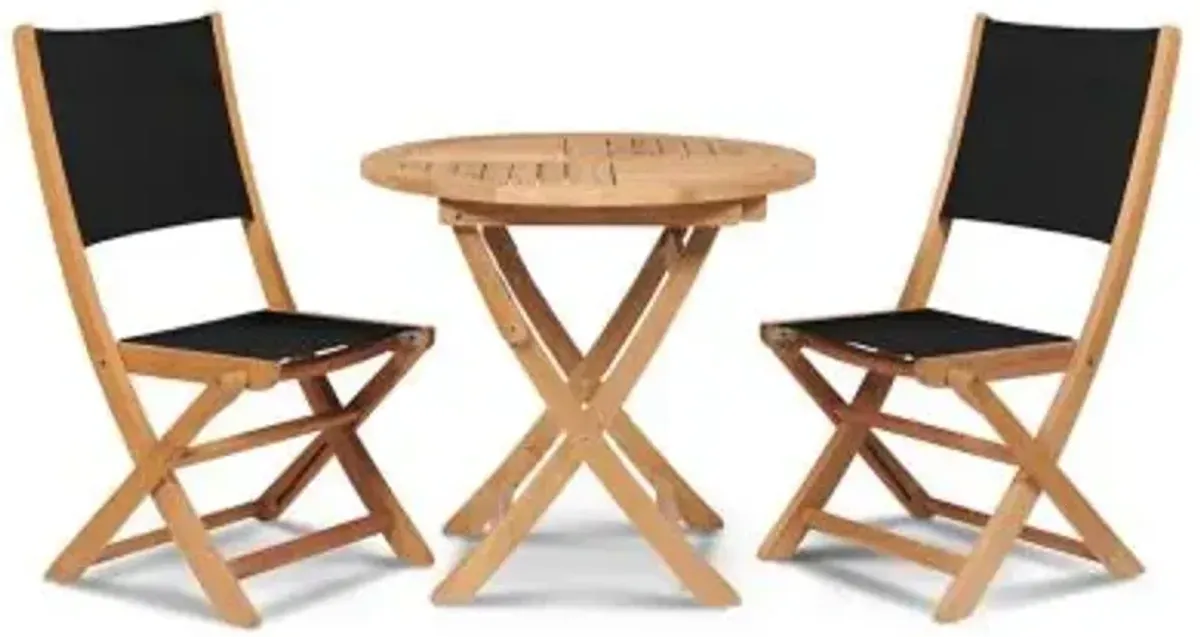 Stella 3-Piece Outdoor Dining Set with Sidechairs