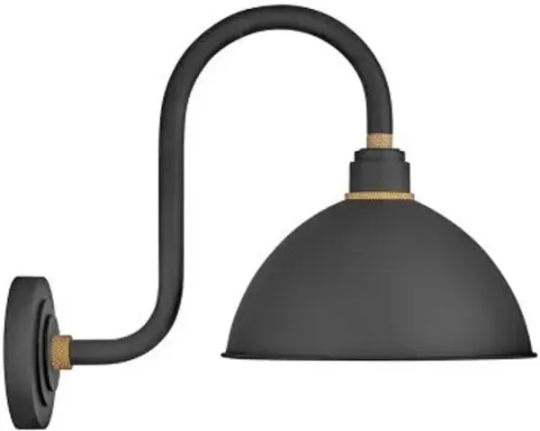 Foundry Dome Tall Gooseneck Outdoor Wall Sconce