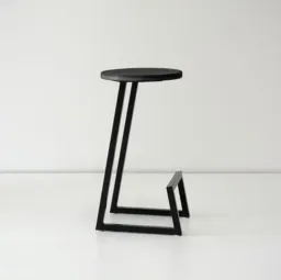 Black / Powder-Coated Metal- Black color