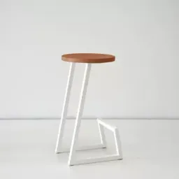 White / Walnut; Powder-Coated Metal color