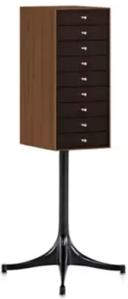 Walnut and Dark Brown Walnut Combination / Walnut and Dark Brown Walnut Combination; Polished Aluminum; Black color
