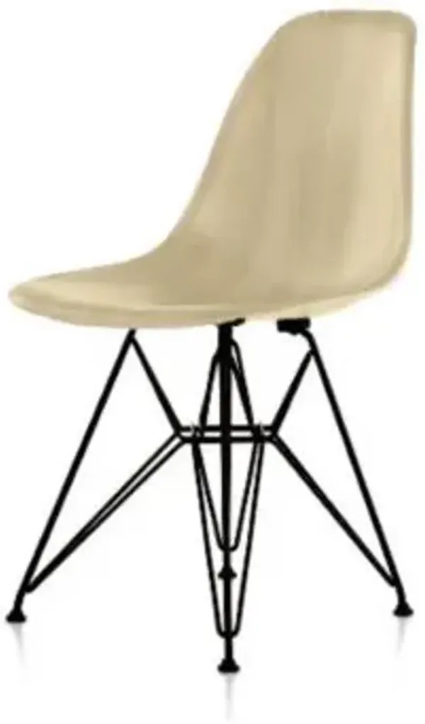 Eames Molded Wood Side Chair with Wire Base