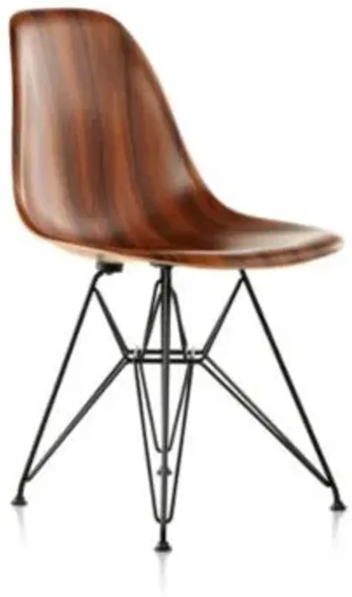 Eames Molded Wood Side Chair with Wire Base