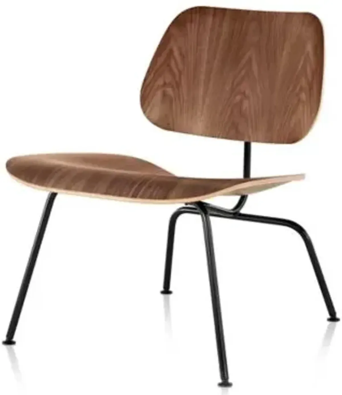 Eames Molded Plywood Lounge Chair with Metal Legs