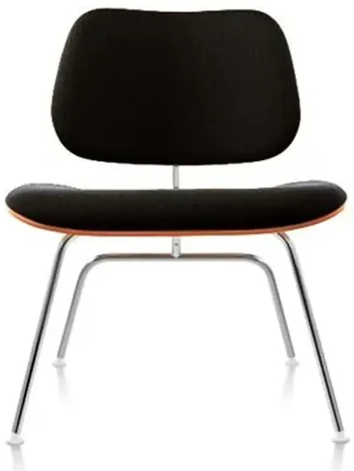 Eames Molded Plywood Lounge Chair with Metal Legs, Upholstered