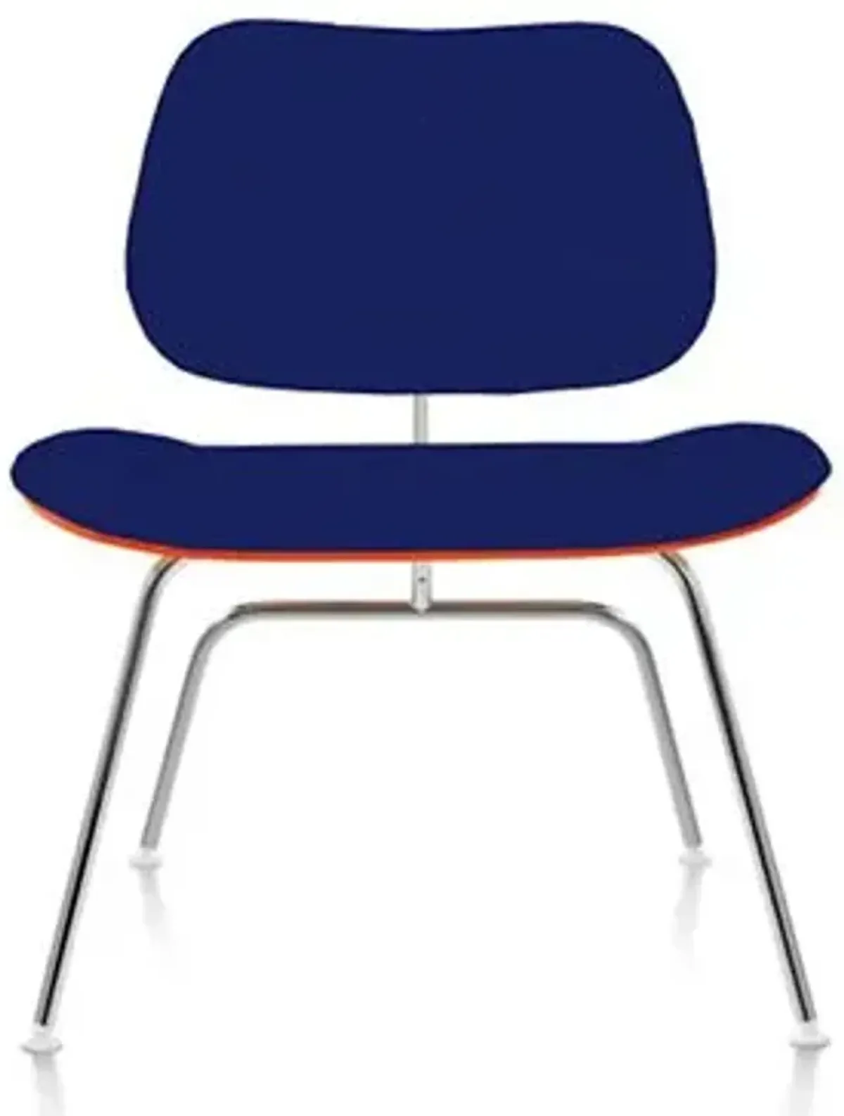 Eames Molded Plywood Lounge Chair with Metal Legs, Upholstered