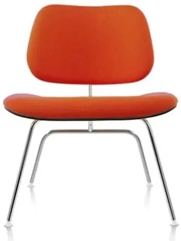 Eames Molded Plywood Lounge Chair with Metal Legs, Upholstered