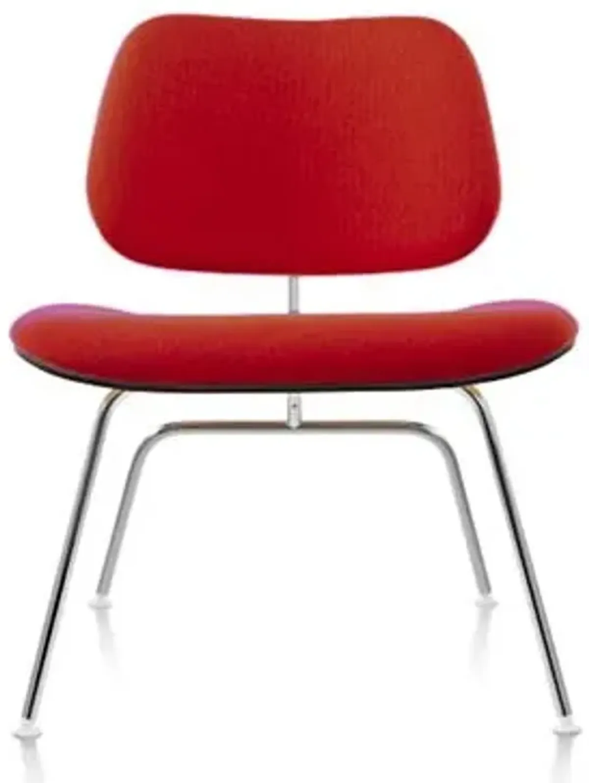 Eames Molded Plywood Lounge Chair with Metal Legs, Upholstered