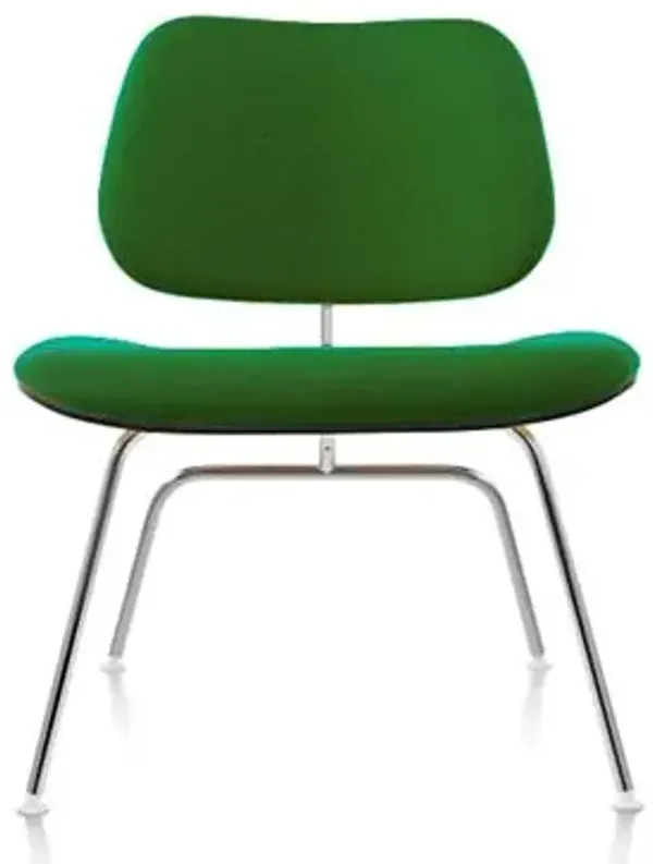 Eames Molded Plywood Lounge Chair with Metal Legs, Upholstered