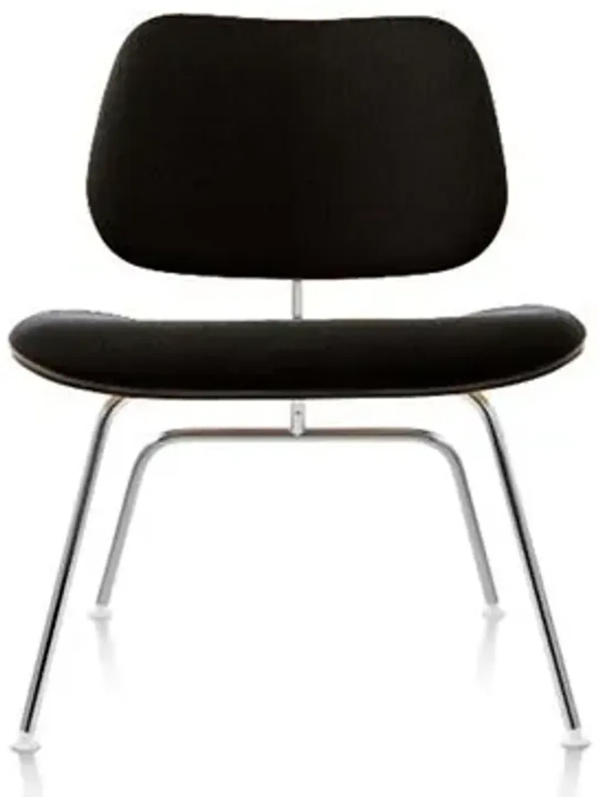 Eames Molded Plywood Lounge Chair with Metal Legs, Upholstered