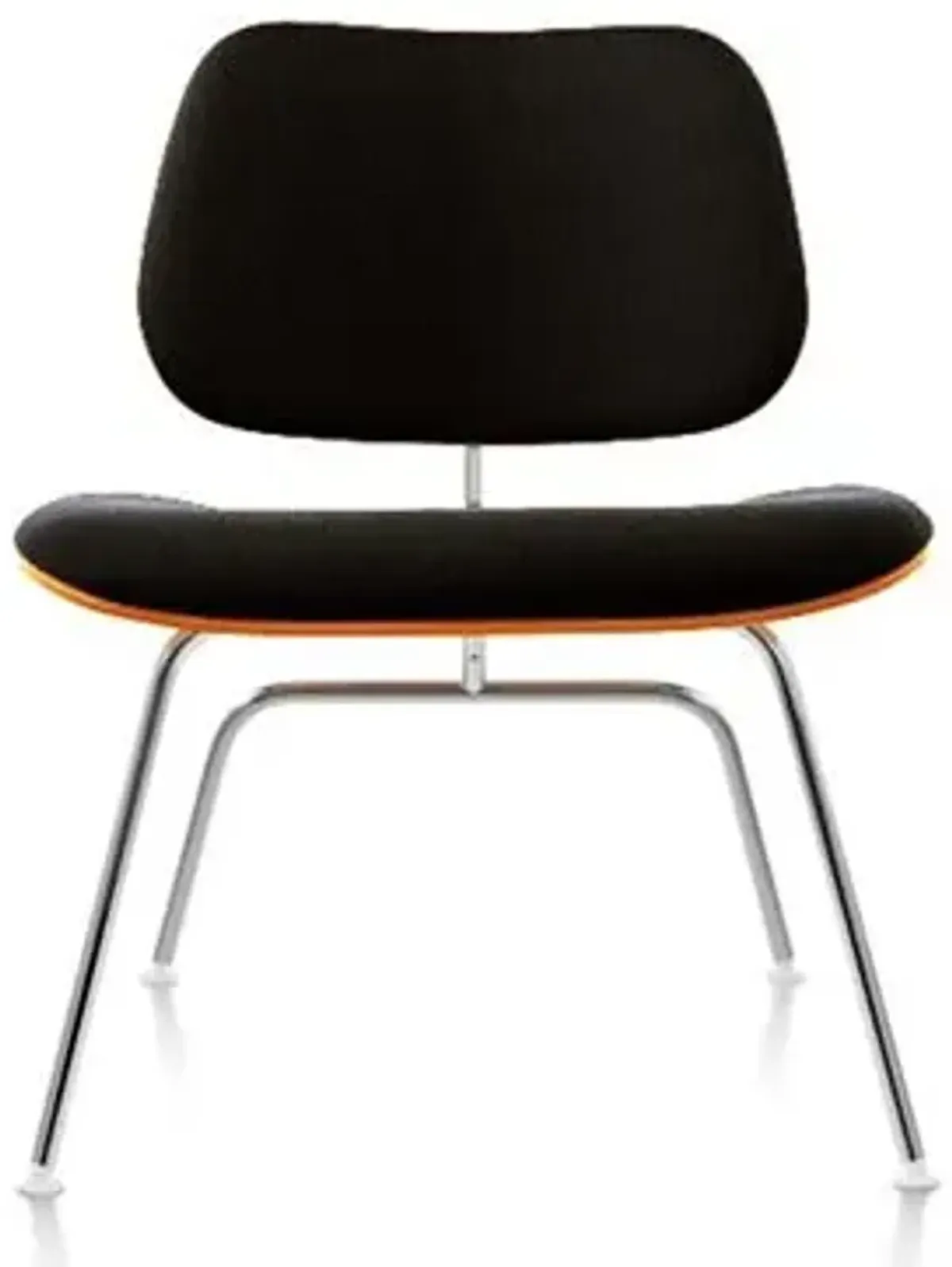Eames Molded Plywood Lounge Chair with Metal Legs, Upholstered