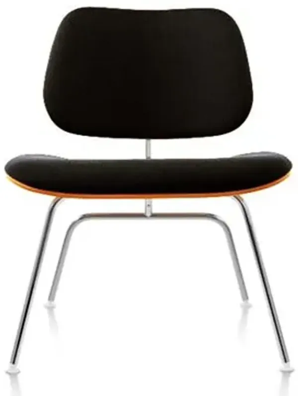 Eames Molded Plywood Lounge Chair with Metal Legs, Upholstered
