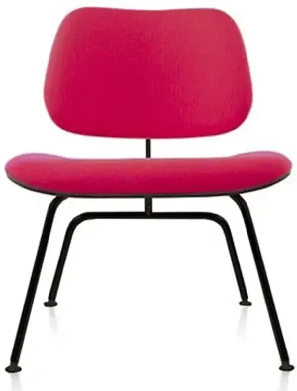 Eames Molded Plywood Lounge Chair with Metal Legs, Upholstered