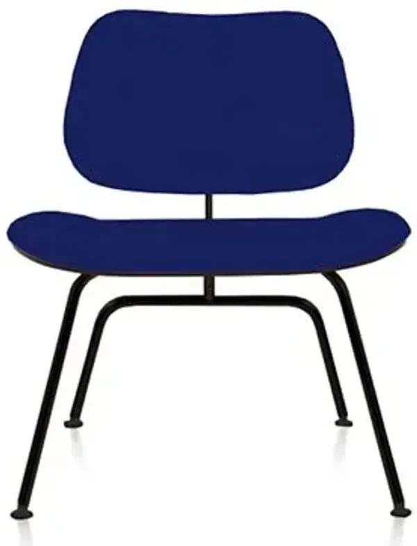 Eames Molded Plywood Lounge Chair with Metal Legs, Upholstered