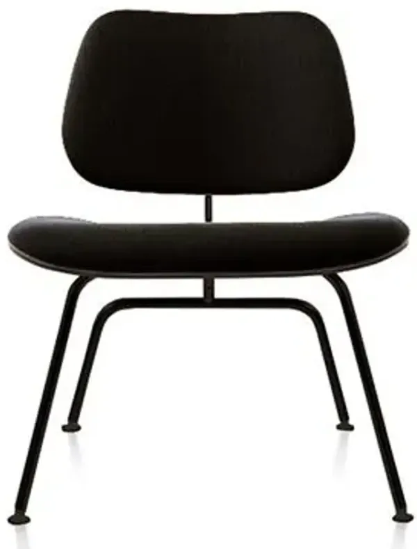 Eames Molded Plywood Lounge Chair with Metal Legs, Upholstered