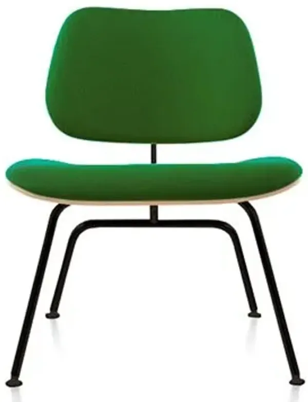 Eames Molded Plywood Lounge Chair with Metal Legs, Upholstered