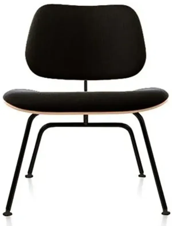 Eames Molded Plywood Lounge Chair with Metal Legs, Upholstered