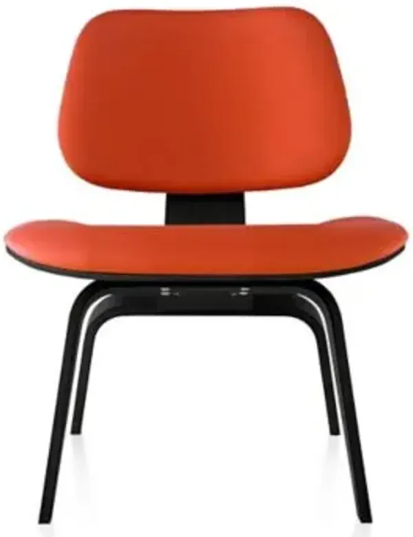 Eames Molded Plywood Lounge Chair with Wood Legs, Upholstered