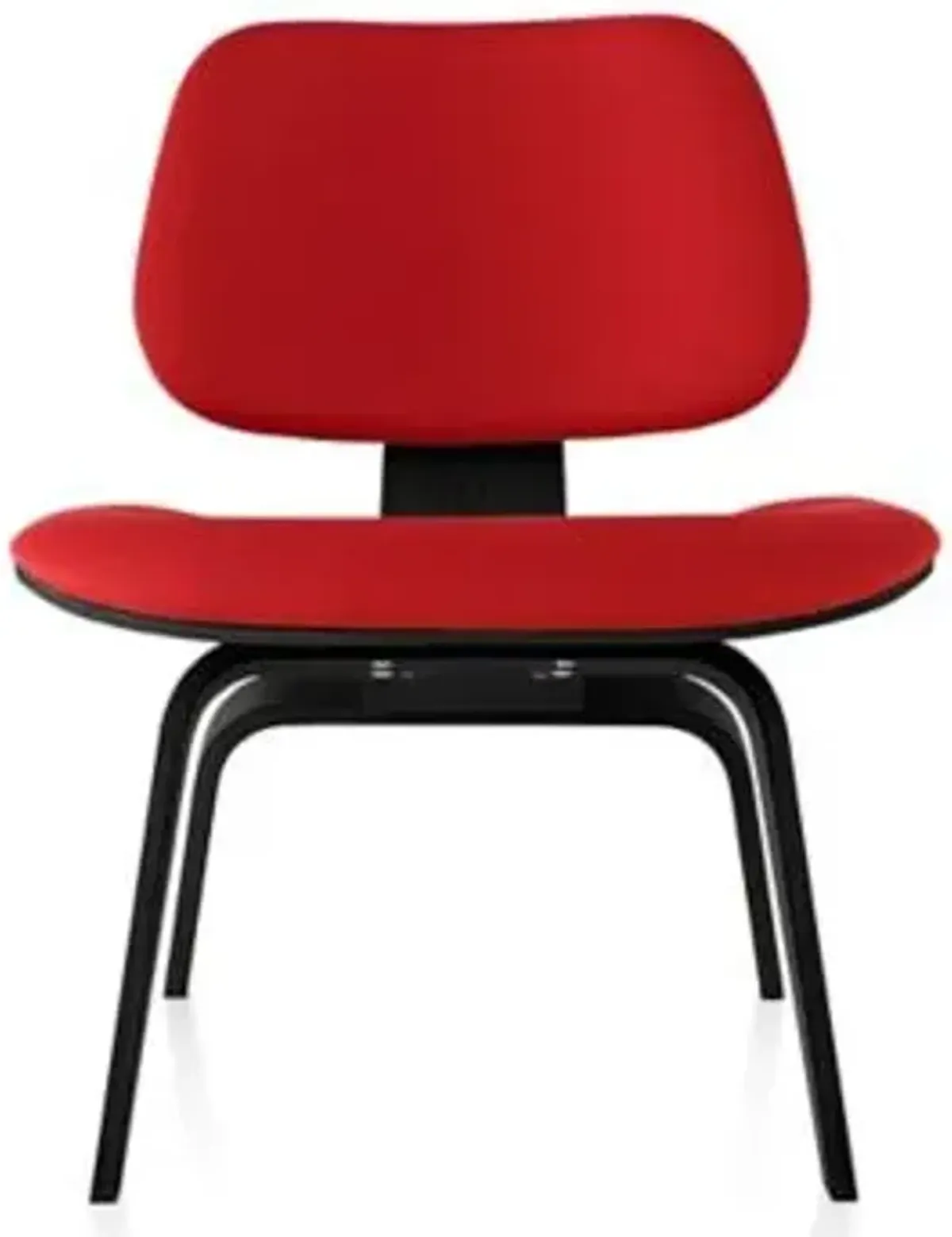 Eames Molded Plywood Lounge Chair with Wood Legs, Upholstered