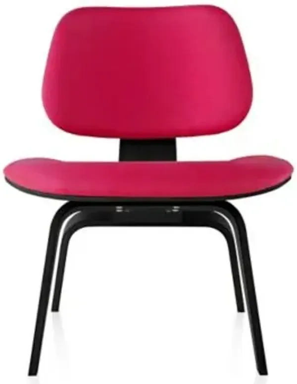 Eames Molded Plywood Lounge Chair with Wood Legs, Upholstered