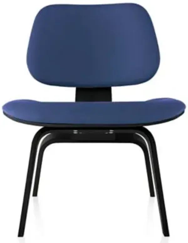 Eames Molded Plywood Lounge Chair with Wood Legs, Upholstered