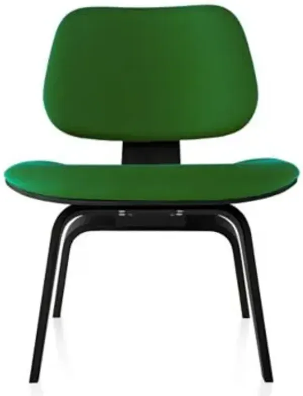 Eames Molded Plywood Lounge Chair with Wood Legs, Upholstered