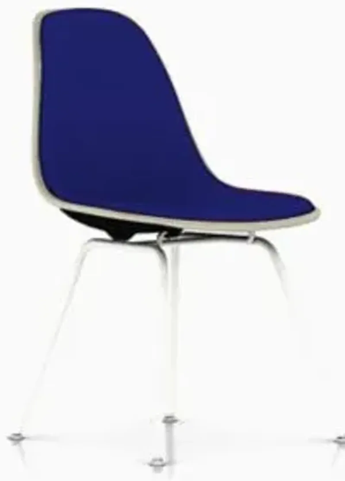 Eames Molded Plastic Side Chair with 4-Leg Base, Upholstered