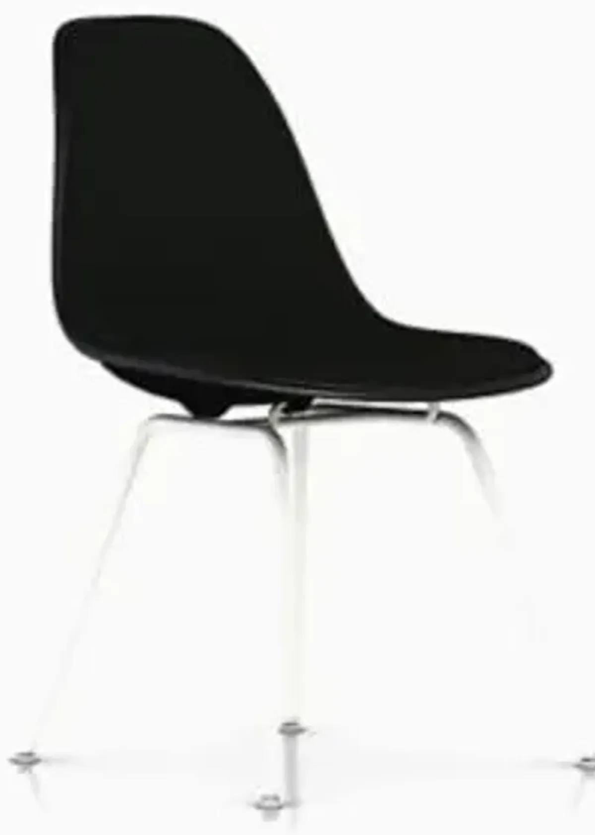 Eames Molded Plastic Side Chair with 4-Leg Base, Upholstered