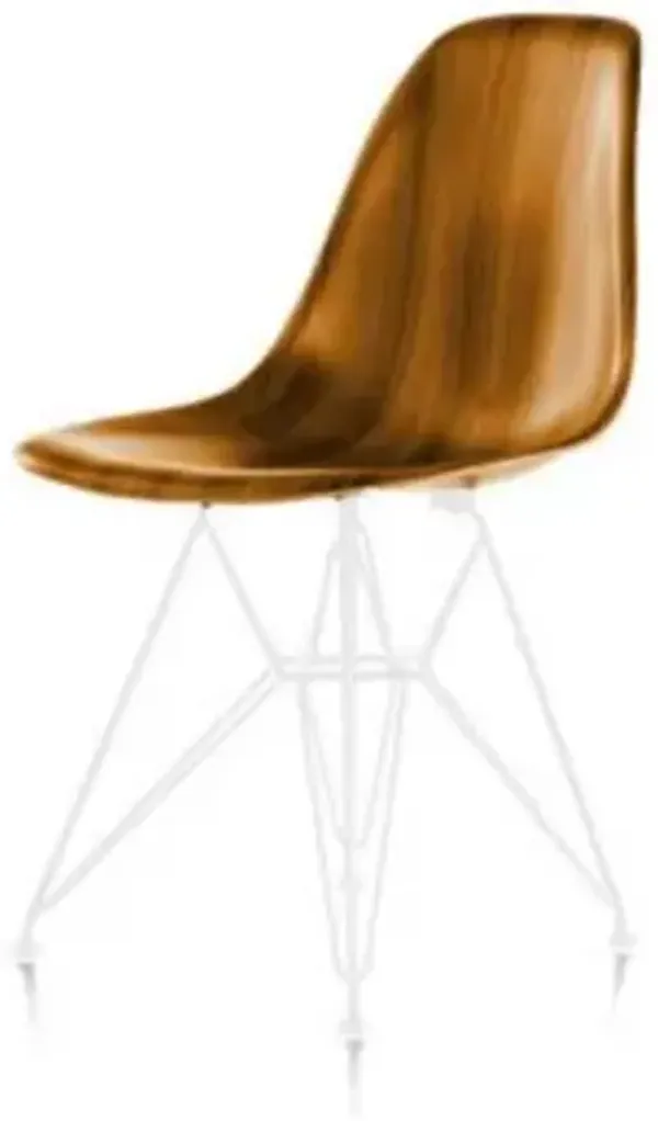 Eames Molded Wood Side Chair with Wire Base