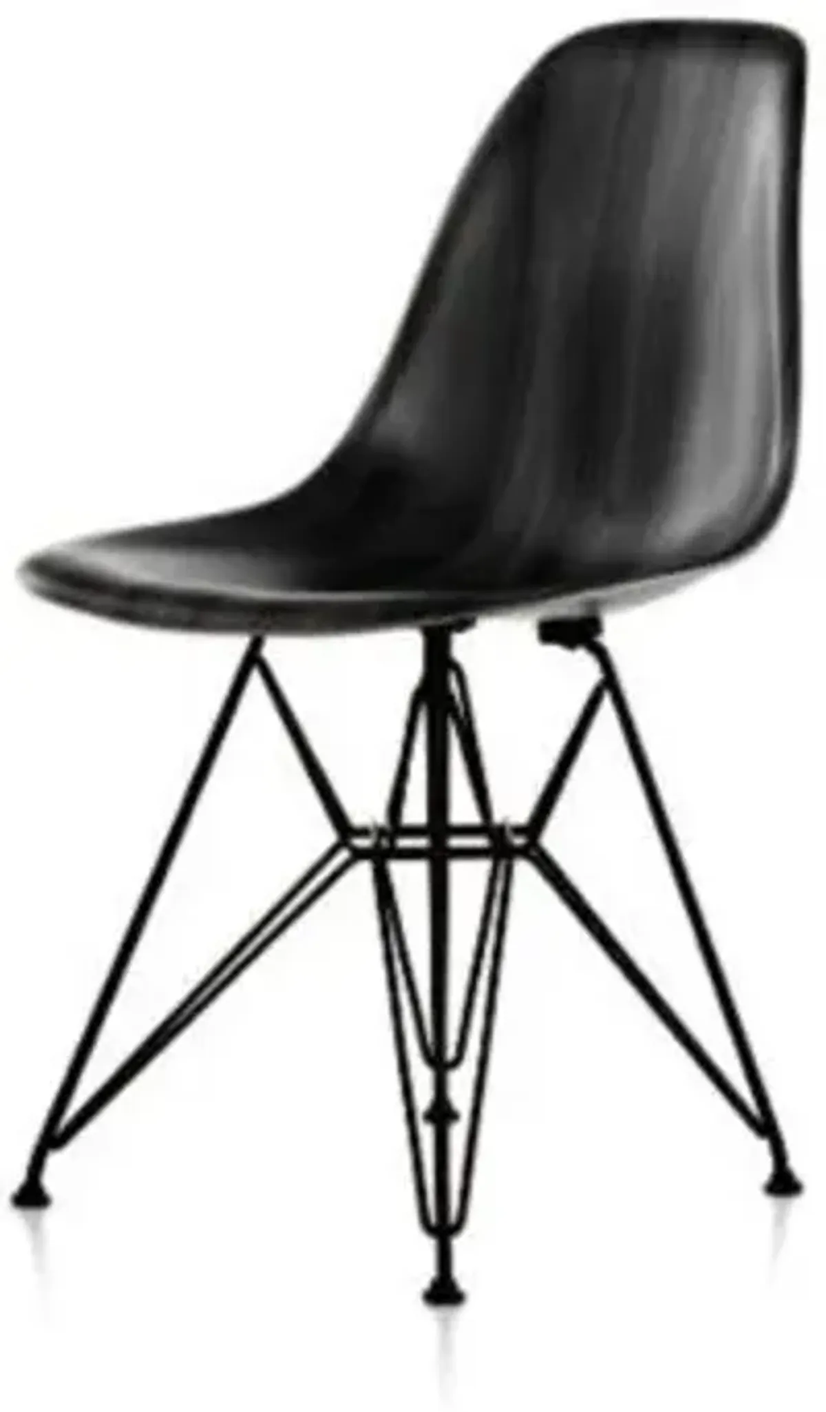 Eames Molded Wood Side Chair with Wire Base