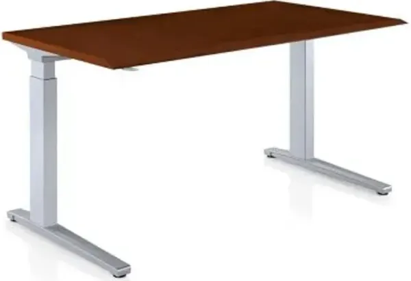 Renew Sit To Stand Desk, C Foot - Veneer Top