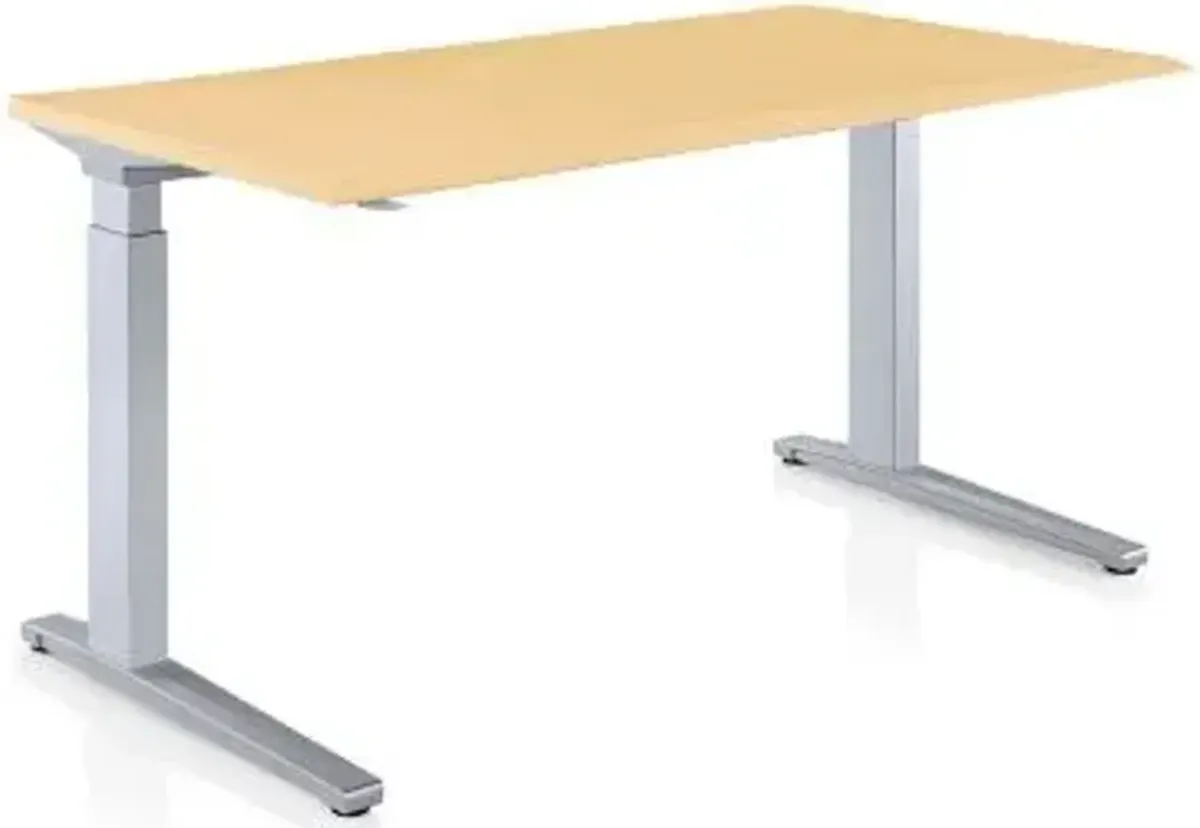 Renew Sit To Stand Desk, C Foot - Veneer Top
