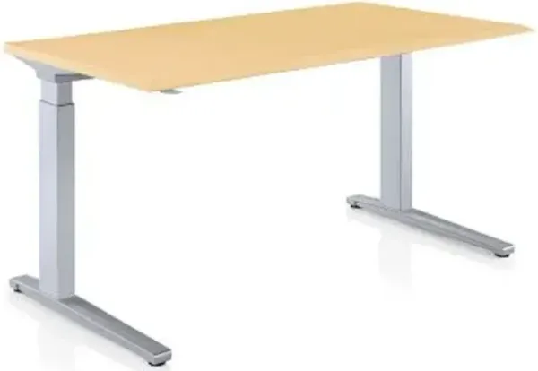 Renew Sit To Stand Desk, C Foot - Veneer Top