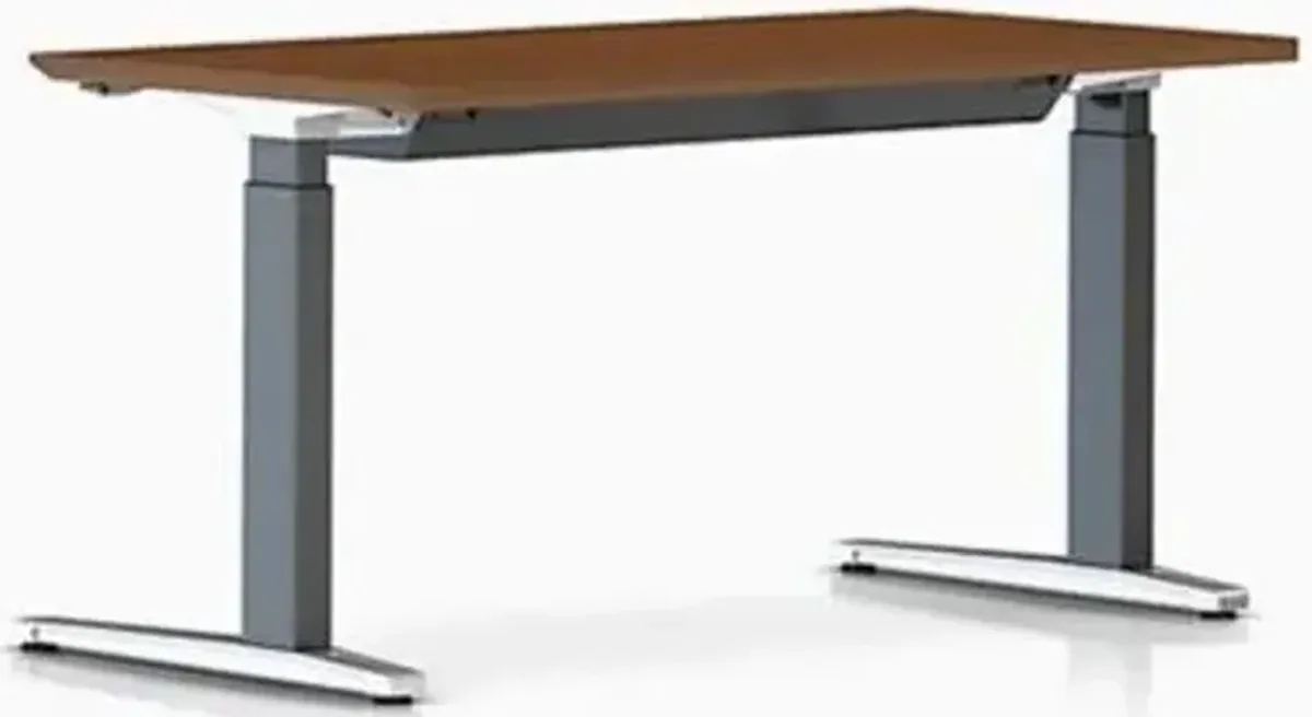 Renew Sit To Stand Desk, C Foot - Veneer Top