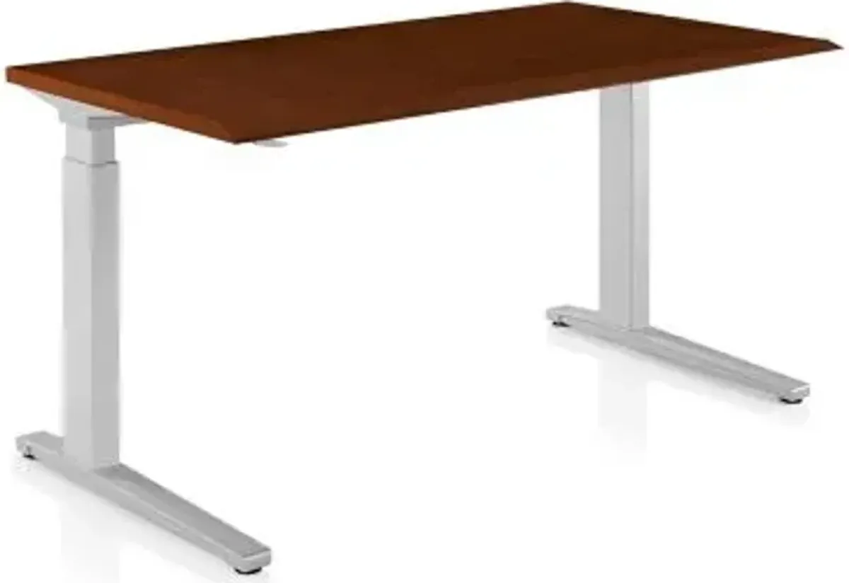 Renew Sit To Stand Desk, C Foot - Veneer Top