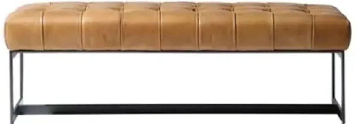 Brantley Leather Bench